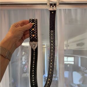 Black and Silver Studded Belt